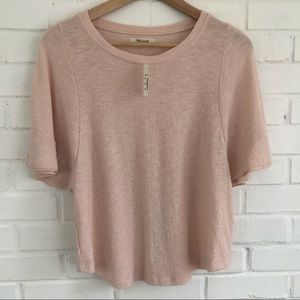 Madewell texture & thread flutter-sleeve top